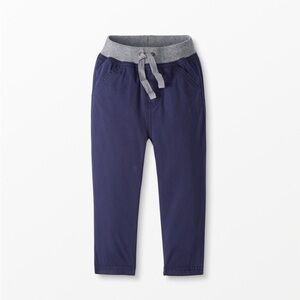 Hanna Andersson Baby Navy Canvas Pull On Pants Ribbed Waist Drawstring 6-12 Mos